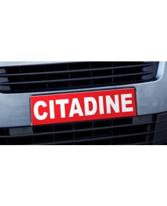 Cache plaque d'immatriculation avantage Citadine rouge