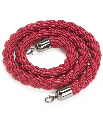 Corde de balisage rouge pour poteau