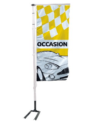 Kit mat et drapeau occasion CAR jaune et noir 6 m