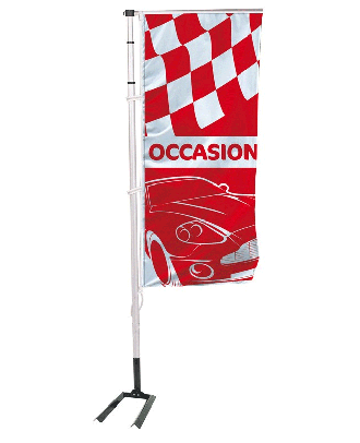 Kit mat et drapeau occasion CAR rouge 4 m