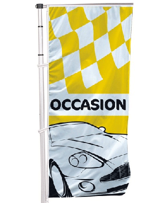 Drapeau occasion jaune et noir CAR