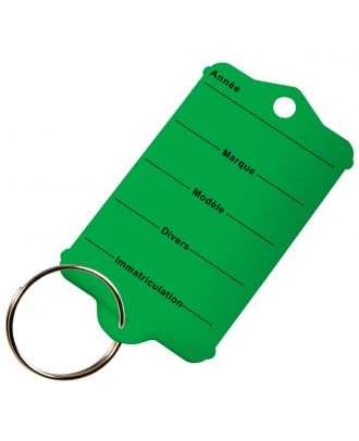 Etiquette clé plastique KTAG verte