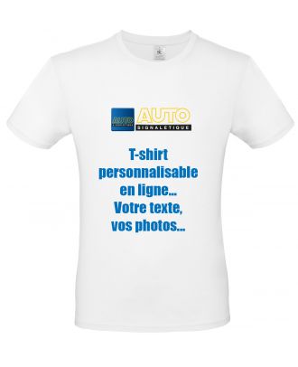 T-shirt exact 150 blanc personnalisable