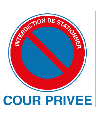 Plaque propriété privée en aluminium