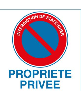 25x25 cm- AUTOCOLLANT STICKER INTERDIT STATIONNER SORTIE VEHICULES PANNEAU  IS-02