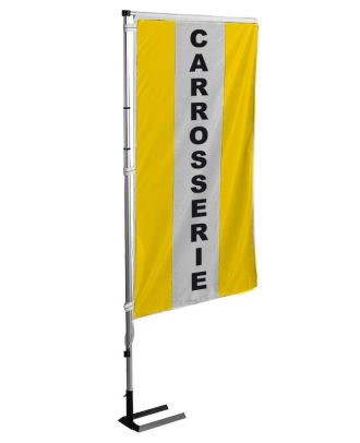 Kit mat et drapeau Carrosserie Jaune à bandes latérales 5.5 m