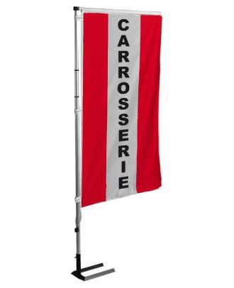 Kit mat et drapeau Carrosserie rouge à bandes latérales 5.5 m