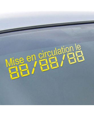 Chiffres Digitaux Adhésifs jaune mise en circulation