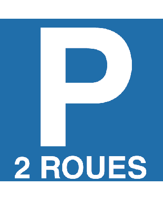 Panneau Parking 2 Roues alu 3 mm