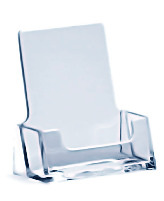 présentoir plexiglass transparent carte de visite 1 compartiment vertical