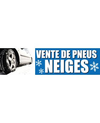 Visuel de banderole vente de pneus neiges 3 x 0.8 m 