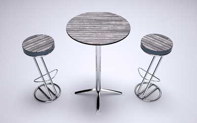 Kit mobilier café / accueil personnalisé à vos couleurs